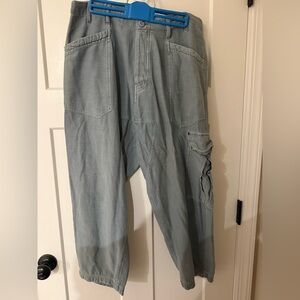 Free People women's Light Gray Cargo Pants